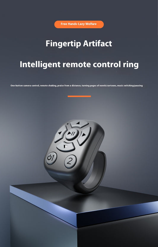 J6 Bluetooth Ring Afstandsbediening | Multifunctionele, platformonafhankelijke mobiele telefooncontroller