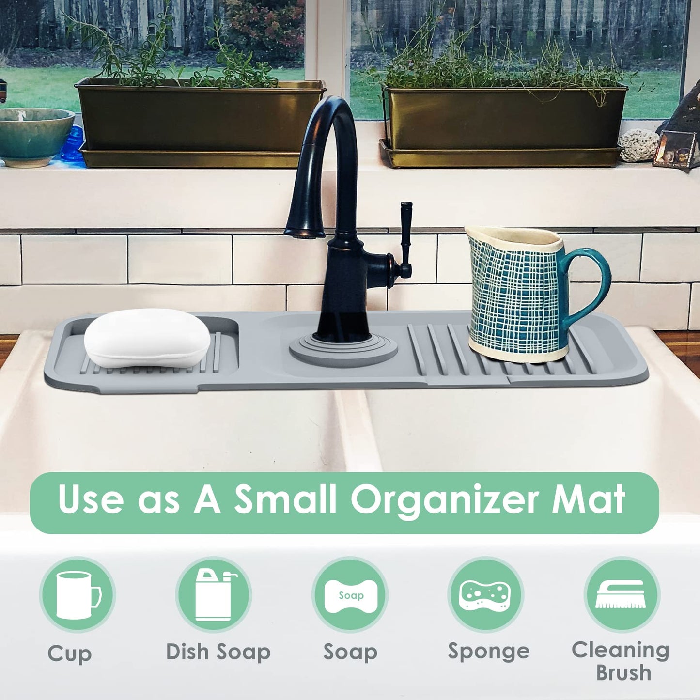voor keuken en badkamer🔥🔥Silicone spatbescherming voor keukengootsteen