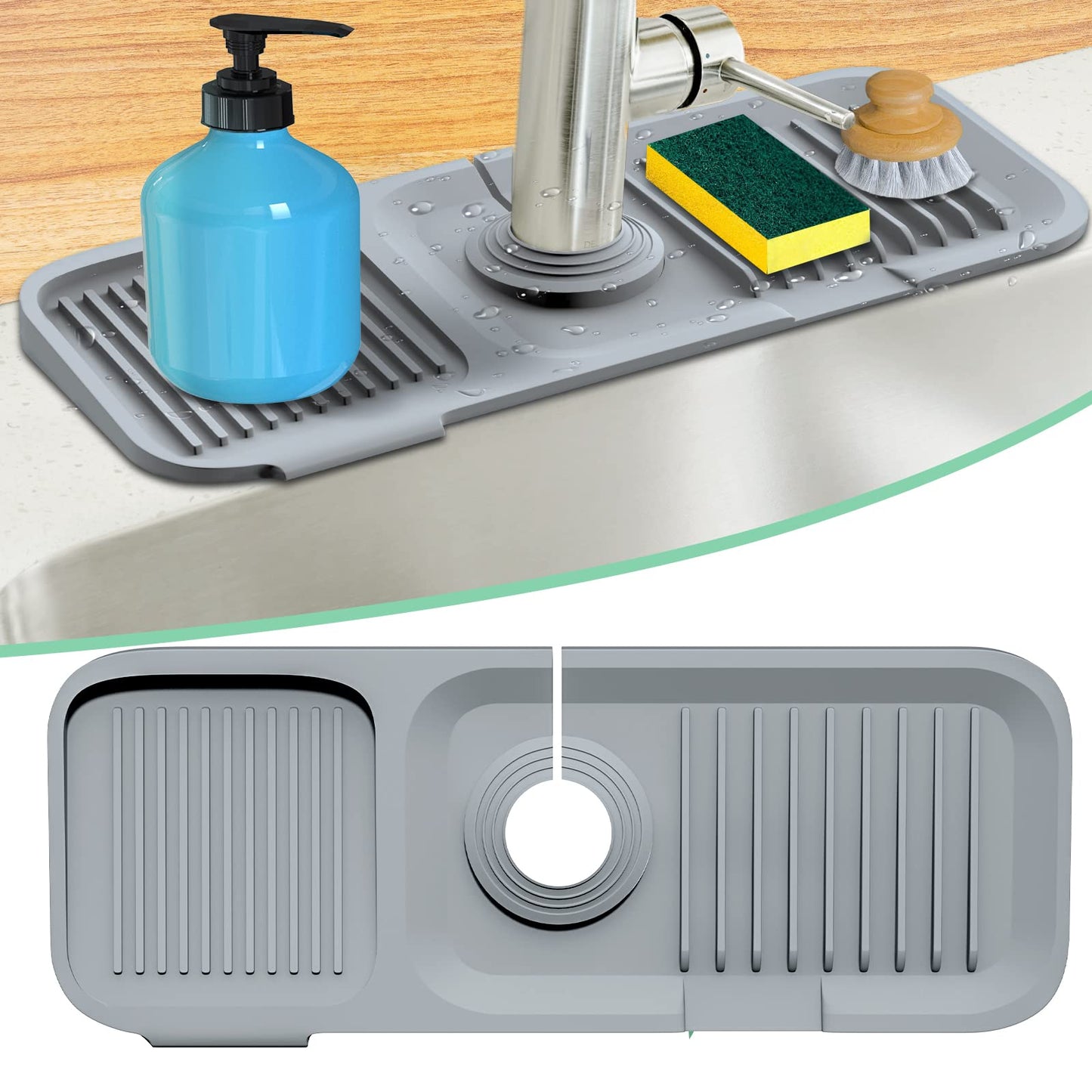 voor keuken en badkamer🔥🔥Silicone spatbescherming voor keukengootsteen