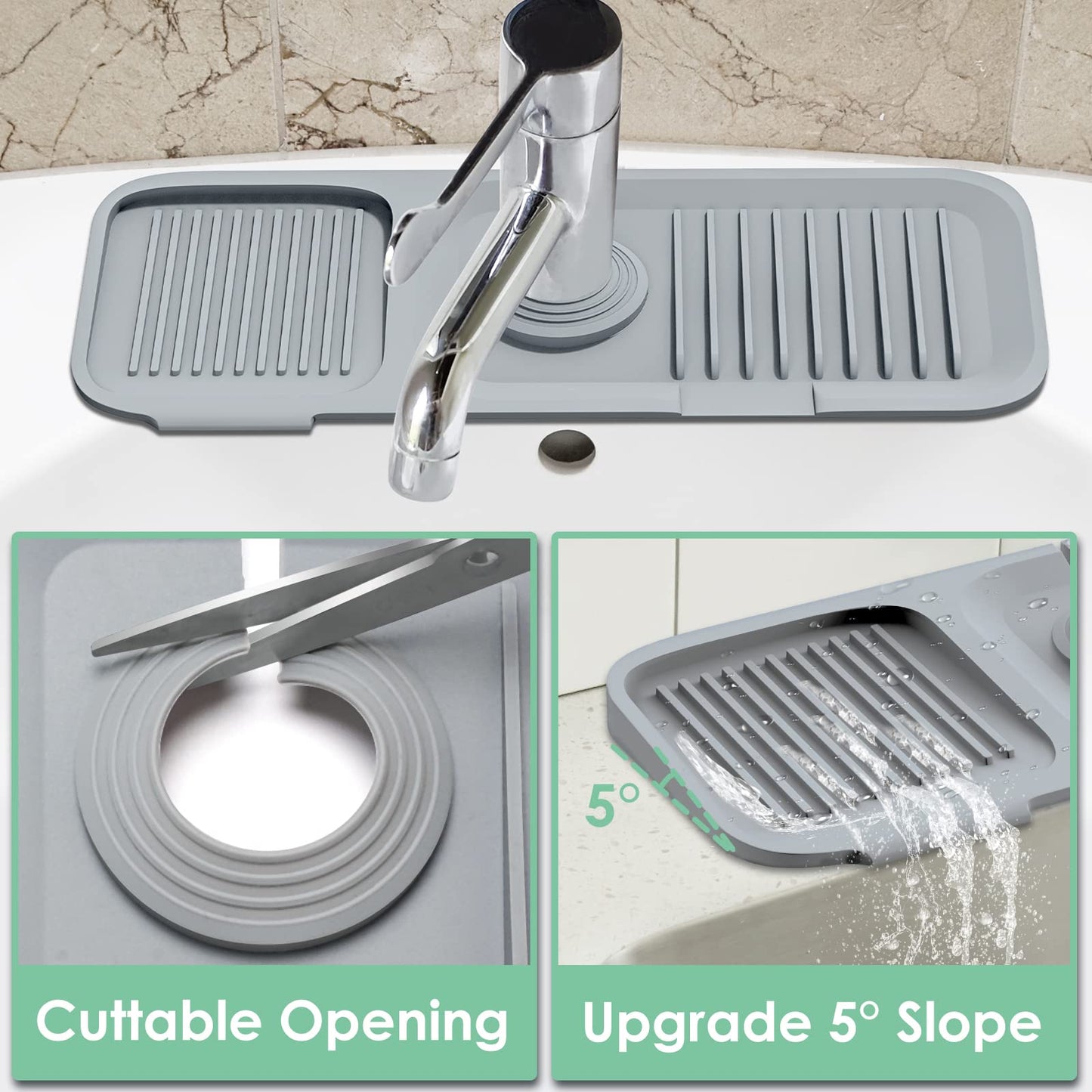 voor keuken en badkamer🔥🔥Silicone spatbescherming voor keukengootsteen