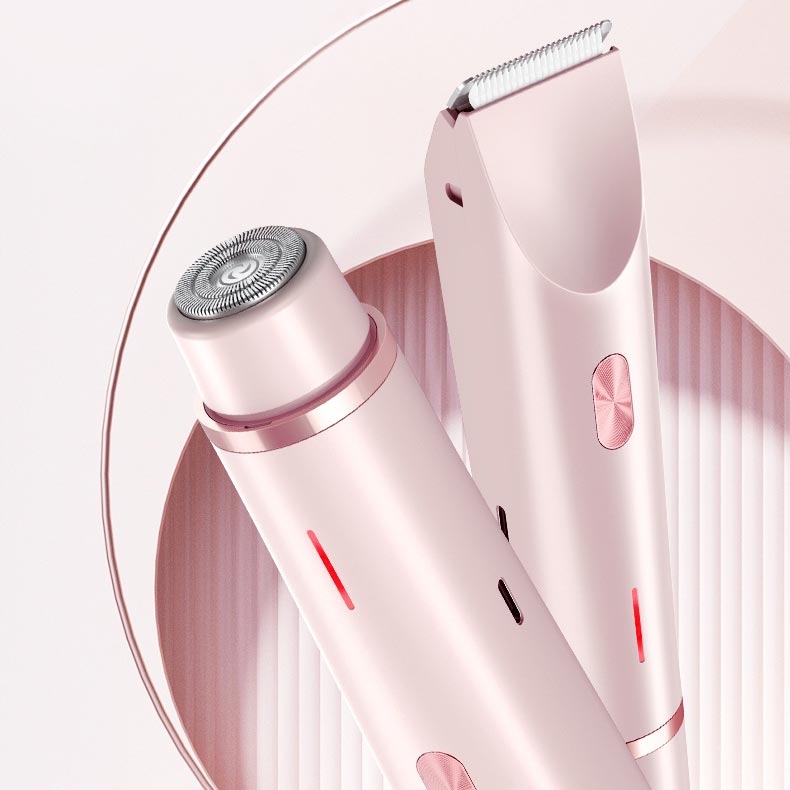 IPX7 Waterdicht scheerapparaat met twee scheerhoofden voor vrouwen